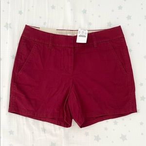 J CREW Maroon Chino Shorts size 8
